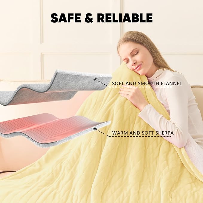 greenoak Heated Blanket Electric Full 72"X84", Heating Blankets - Image 5