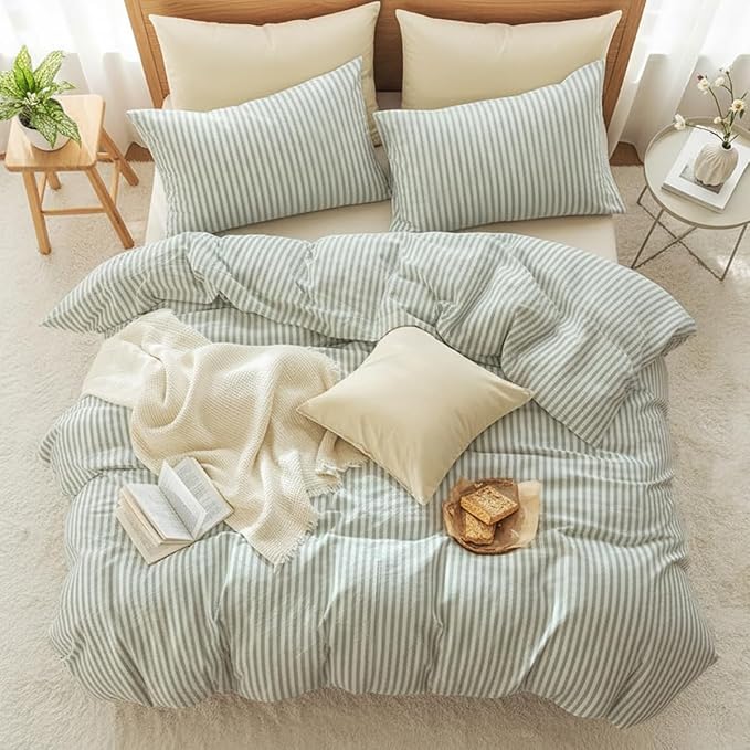 Nayoroom Striped Duvet Cover Queen Size - Image 3