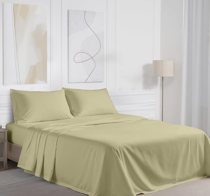 RUVANTI 100% Cotton Sheets – Twin XL Size Percale Bedding, Cooling & Breathable - Image 2