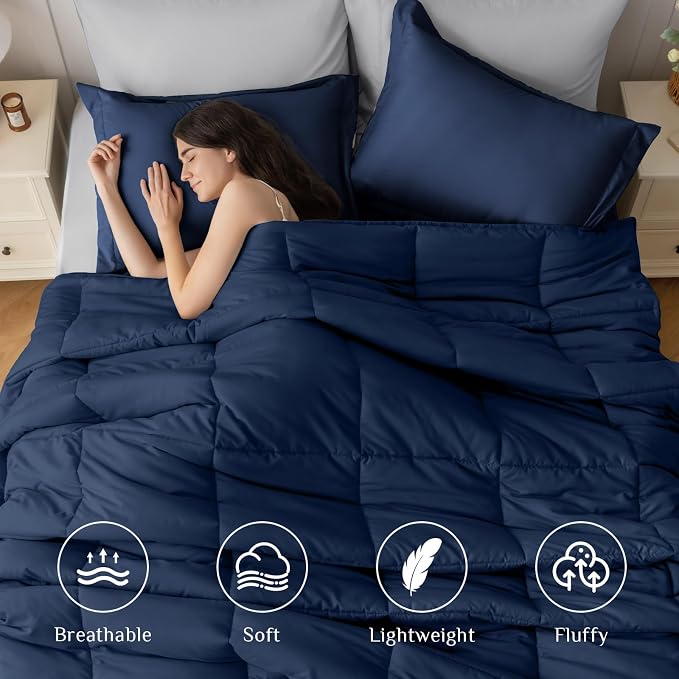 JOLLYVOGUE King Comforter Set, Ultra-Soft Bed in a Bag King Size 7 Pieces - Image 2