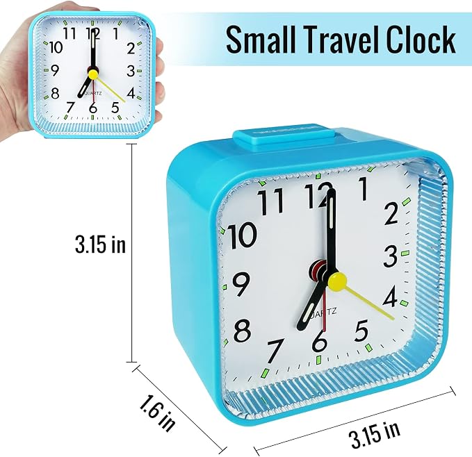 Lamisola Small Battery Operated Analog Alarm Clock - Image 2