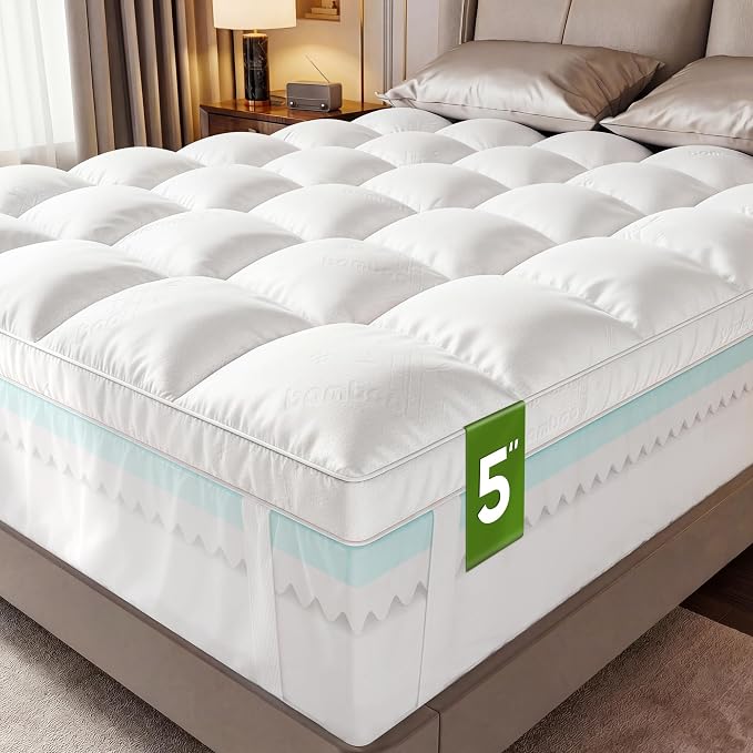5 Inch Twin XL Mattress Topper, Memory Foam Mattress Toppers-2.5" Cooling Gel by Simpledad