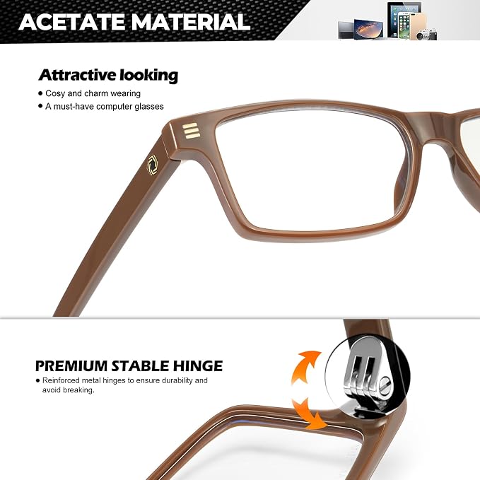 ANYLUV Blue Light Glasses Men Woman, Eye Strain Relief Eye Protection - Image 3