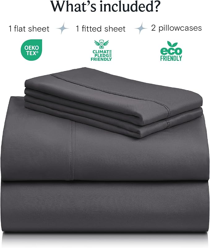 LuxClub 4 PC California King Size Sheet Set Sheets Deep Pockets 18" Wrinkle - Image 2