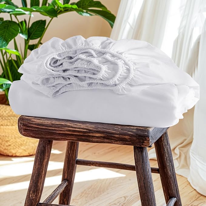 SONORO KATE 100% French Linen Fitted Sheet by SONOROKATE