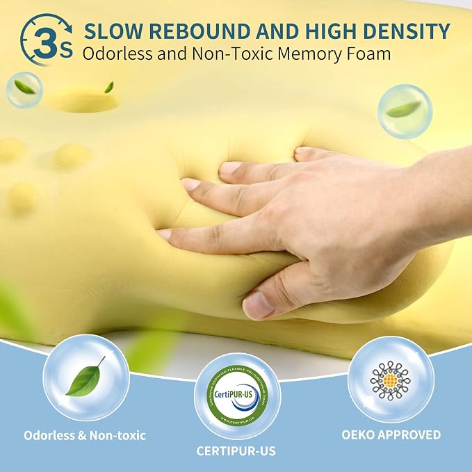 Cervical Neck Pillow for Pain Relief, Ergonomic Pillow Side Sleeper Pillow for - Image 5