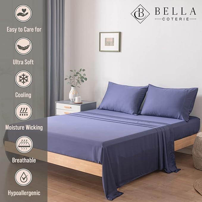 Bella Coterie | Luxury Bamboo Viscose Standard Size Pillowcase Set | 100% - Image 2