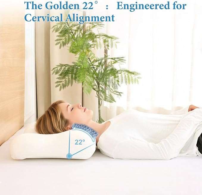 Cervical Neck Pillow for Pain Relief, Odorless Memory Foam Pillow - Image 2