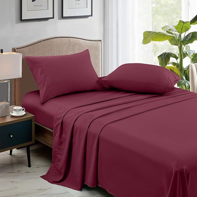 FreshCulture Queen Flat Sheets Only, Soft Microfiber Bedding Sheets - Image 3