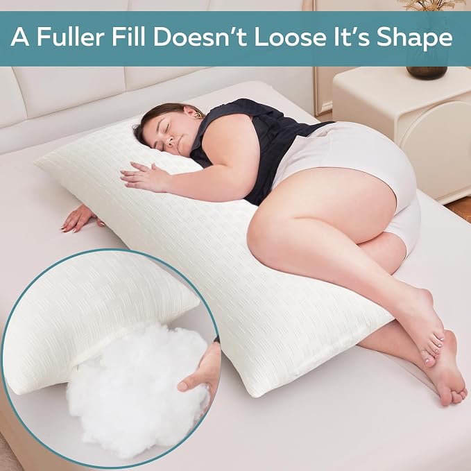 Oubonun Full Body Pillow for Adults, Soft and Fluffy Large Body Pillow for - Image 3