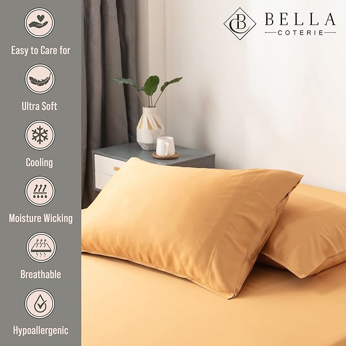 Bella Coterie | Luxury Bamboo Viscose King Size Pillowcase Set | 100% - Image 2