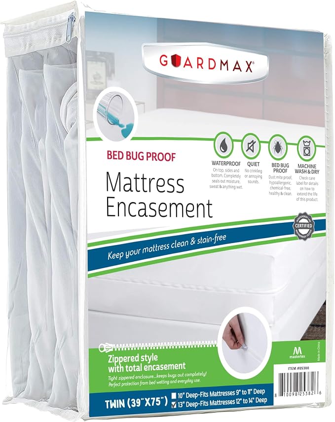 Guardmax Jersey Knitted Twin Zippered Mattress Encasement by Guardmax