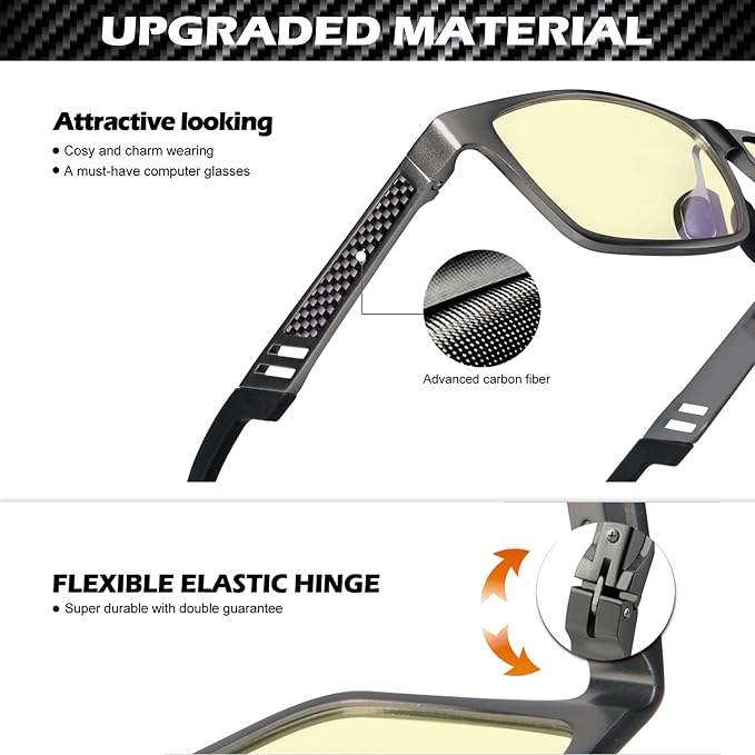 ANYLUV Blue Light Blocking Glasses Men Computer Gaming Glasses Lightweight - Image 3