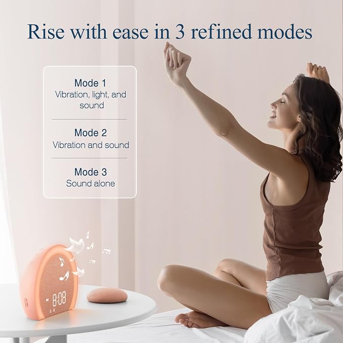 ANJANK Loud Alarm Clock with Wireless Bed Shaker, Vibrating Dual Alarm with - Image 4