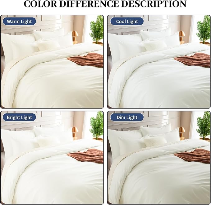 NEXHOME PRO King Duvet Cover Set, 100% Washed Cotton - Image 4