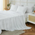 ILAVANDE White Queen Sheets Set 6 Piece, Hotel Luxury Super Soft 1800 Series by ILAVANDEforYourBedHome