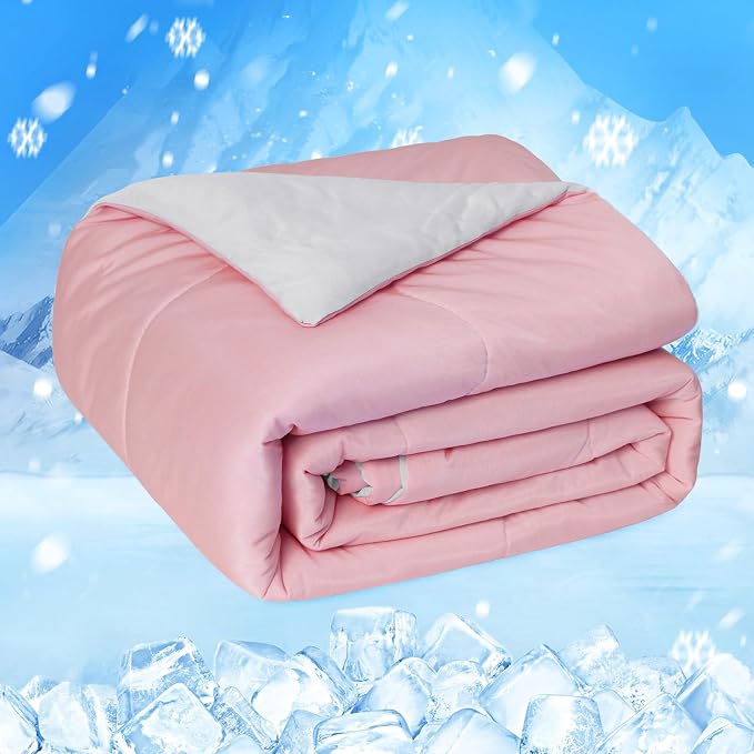 HOMFINE Cooling Comforter Queen Size, Japanese Double-Sided Cold Tech Fabric by HOMFINE