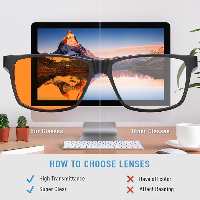 Okany Blue Light Blocking Glasses Gaming Computer Glasses Powerful Professional - Image 4