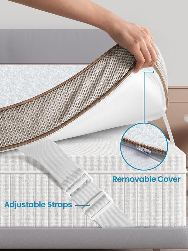 BedStory Cooling Mattress Topper King Size, 3 Inch Gel Infused Memory Foam - Image 7