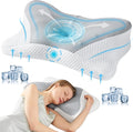 DUMOS Cervical Neck Pillow, Cooling Ergonomic Memory Foam Pillows by DumosLifestyle