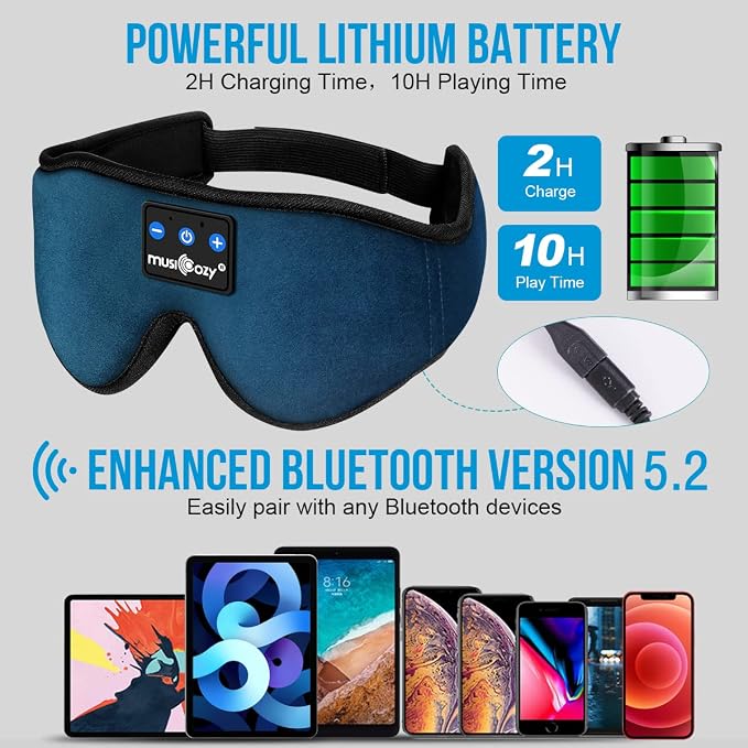 MUSICOZY Sleep Headphones, Wireless Music Earbuds Earphones - Image 4