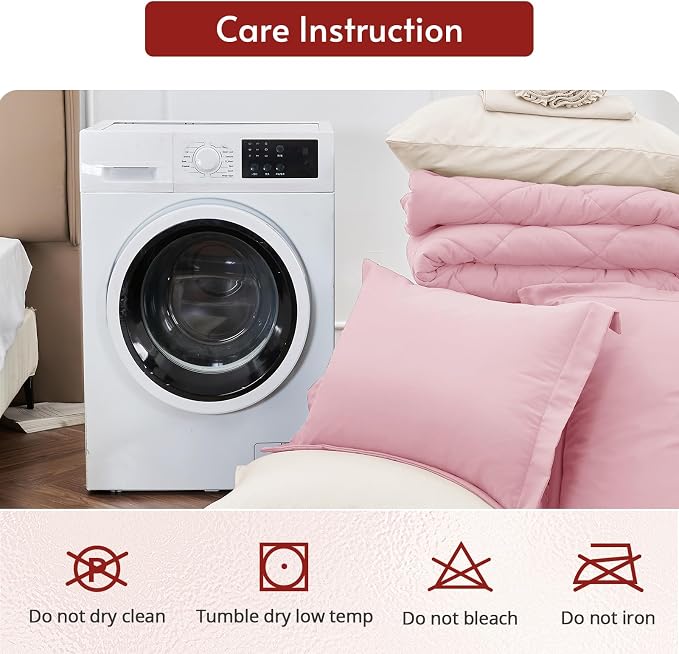 MUXHOMO 7 Pieces Full Comforter Set, Reversible Bed in a Bag Full Size - Image 9