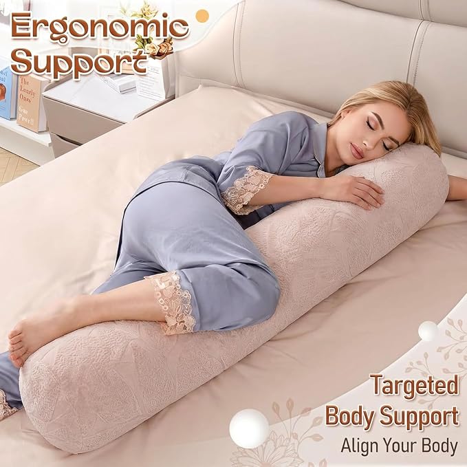 1 MIDDLE ONE Body Pillow for Adults, Bolster Pillow - Image 4