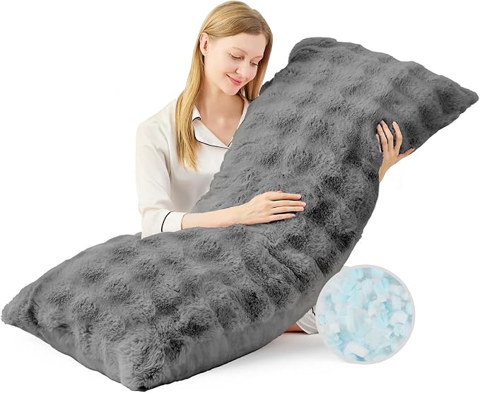 YZ HOME Faux Fur Fluffy Body Pillow by YZHOME