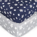 Crib Sheets for Boys or Girls 2 Pack, Fitted Crib Sheet for Standard Size Crib by Moonsea