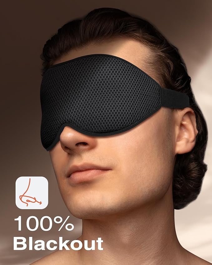 MABAO 2 Packs Sleep Mask for Side Sleeper, Eye Mask for Sleeping Women Men - Image 4