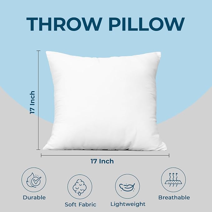Utopia Bedding Throw Pillows – 17 x 17 Inches Down Alternative Pillows - Image 4