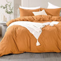 NEXHOME PRO Duvet Cover Set Oversized Queen 98"x98" Linen Look Textured Organic by NEXHOMEPRO