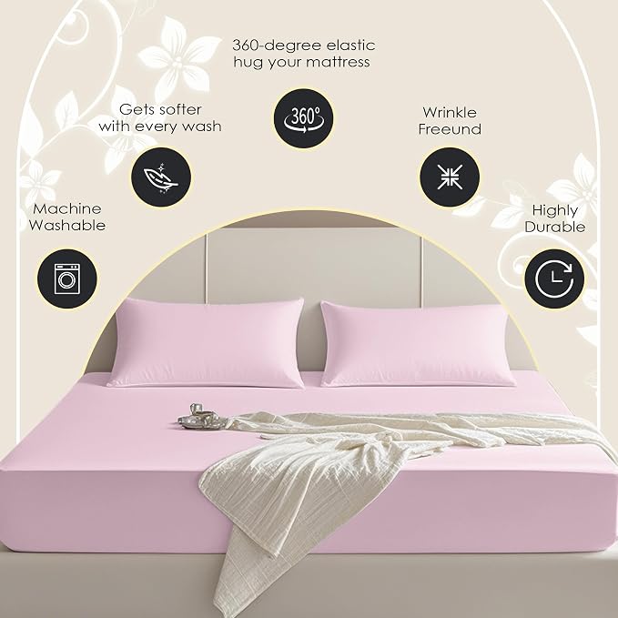 FreshCulture Twin Fitted Sheet Only – Premium Hotel-Quality Fitted Sheet - Image 4