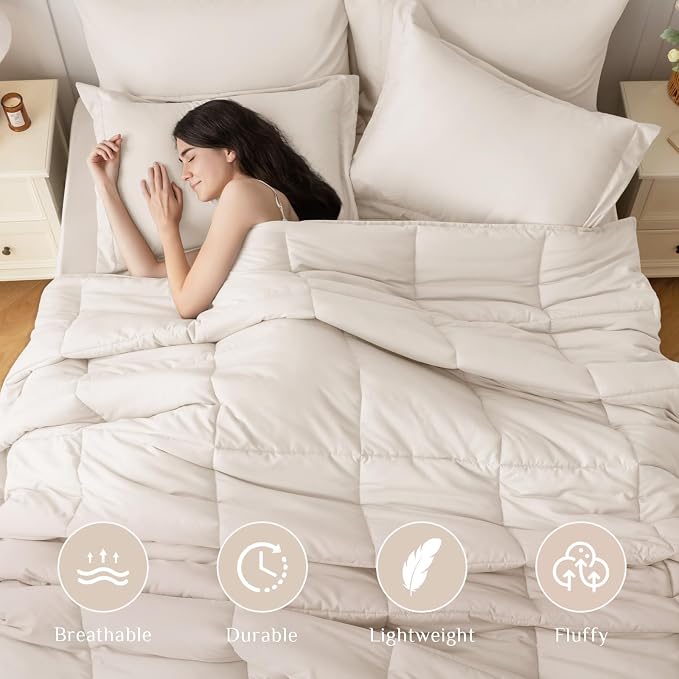 JOLLYVOGUE Oversized King Comforter Set, Ultra-Soft Bed in a Bag Oversized King - Image 2