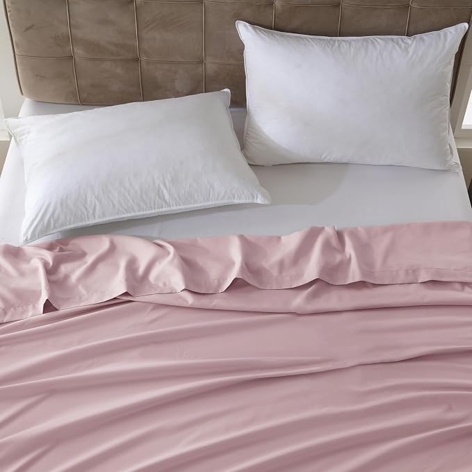ZPECC Queen Flat Sheet Only 1 Pack, Durable Pink Top Bed Sheets Hypoallergenic - Image 7