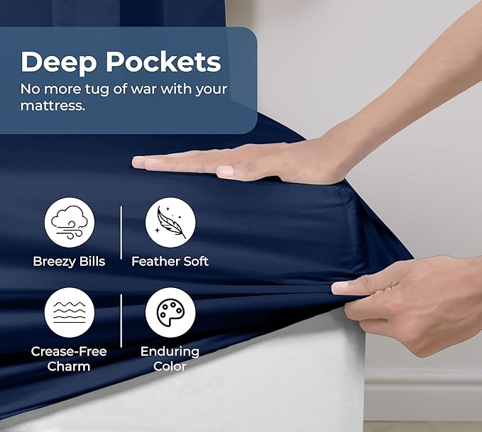 Royale Linens 100% Organic Cotton Fitted Sheet - Image 4