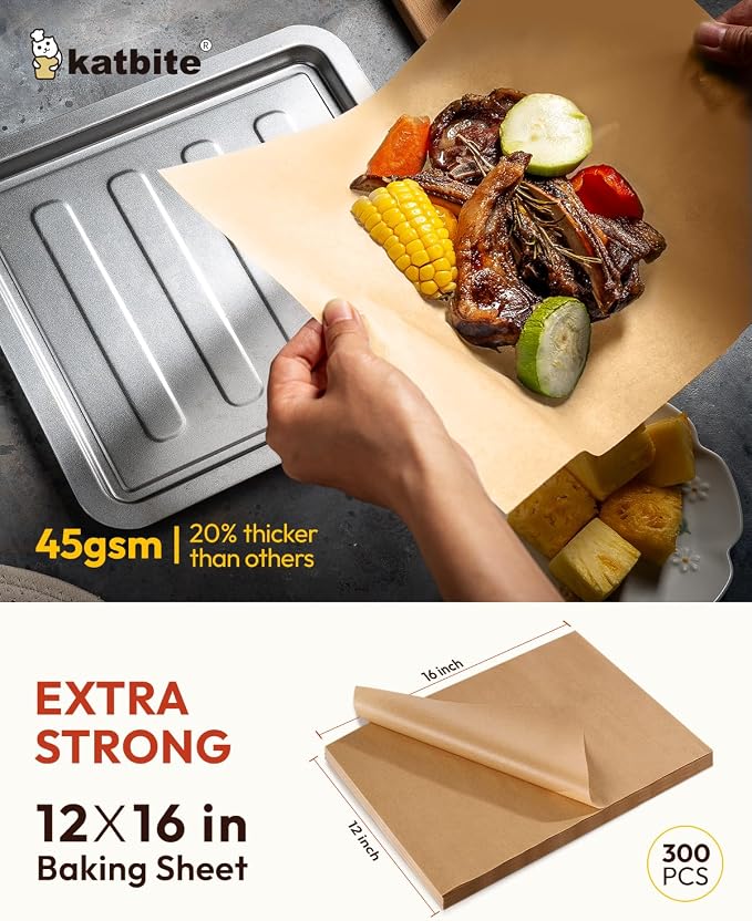 Katbite 300 Sheets 12x16 In Parchment Paper, Heavy Duty Baking Paper, - Image 2