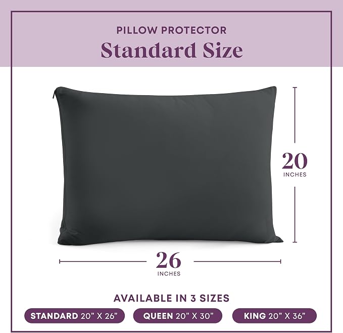 CirclesHome Pillow Protectors 2 Pack Standard Zippered - Image 6