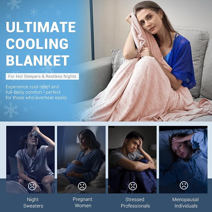 Elegear Revolutionary Cooling Blanket Queen Absorbs Heat to Keep Body Cool - Image 4