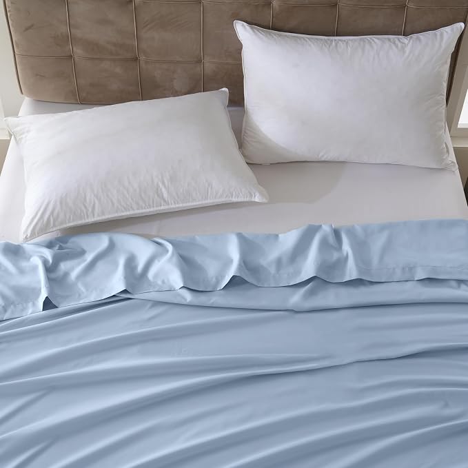 ZPECC Twin Flat Sheet Only 6 Pack, Durable Light Blue Top Bed Sheets - Image 7