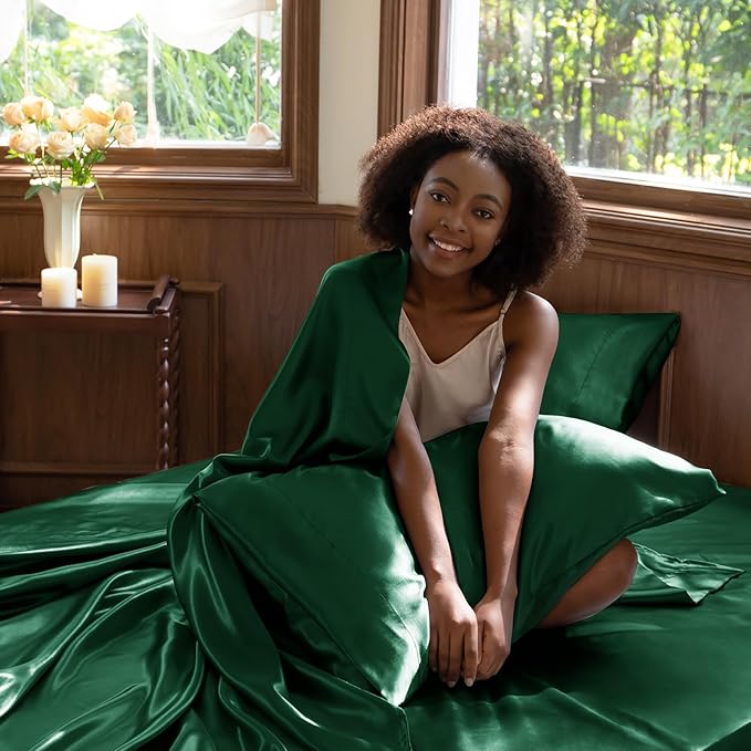 CozyLux Satin Sheets King Size Sheet Set - Image 5