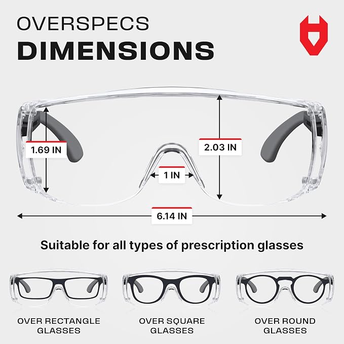 NoCry Safety Glasses Over Eyeglasses — Fog and Scratch-Resistant Over Glasses - Image 5