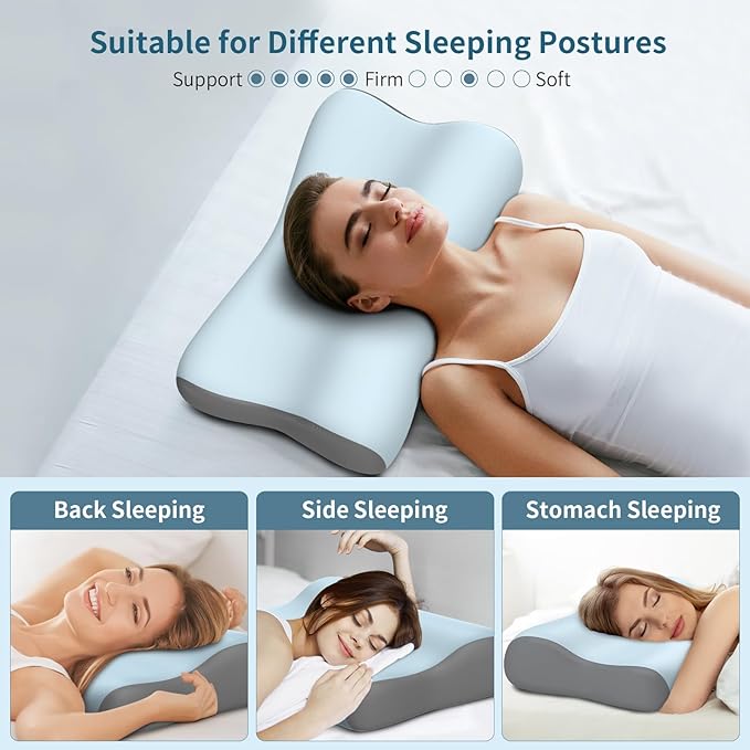 Cervical Neck Pillow, Contour Memory Foam Pillows - Image 6