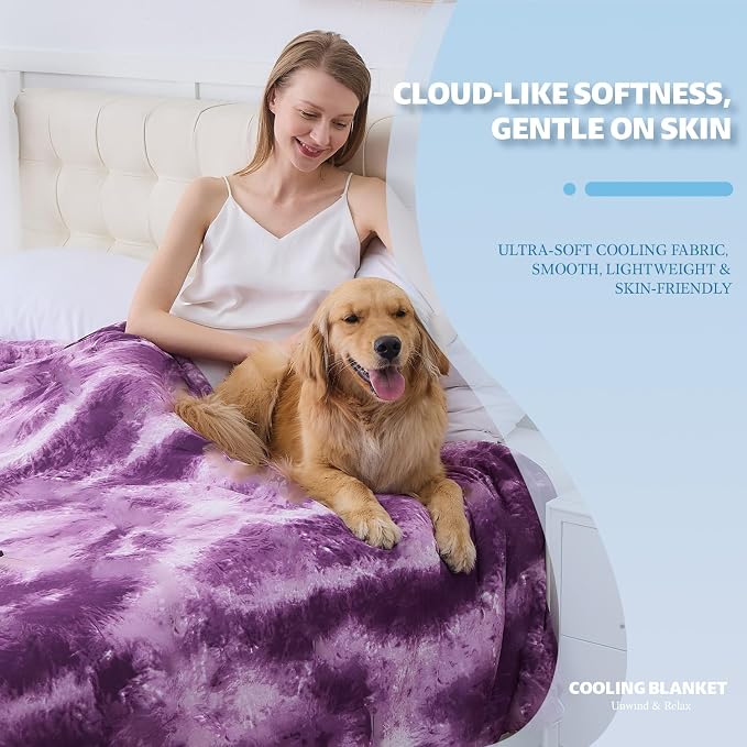 Cooling Blanket Throw Size for Hot Sleepers Ultra Lightweight & Breathable - Image 2