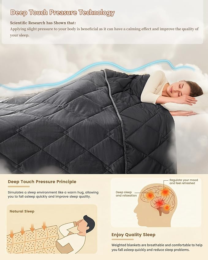 L'AGRATY Queen/King Size Weighted Blanket - Image 4