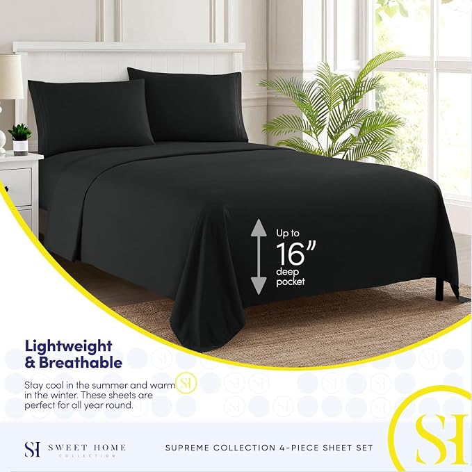 Twin Sheets - Breathable Luxury Sheets - 1800 Supreme Collection Extra Soft - Image 3