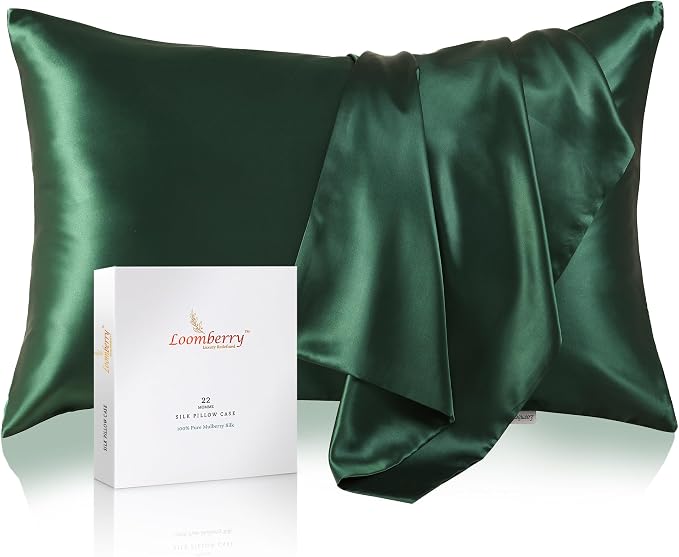 100% Pure Mulberry Silk Pillowcase by LOOMBERRY