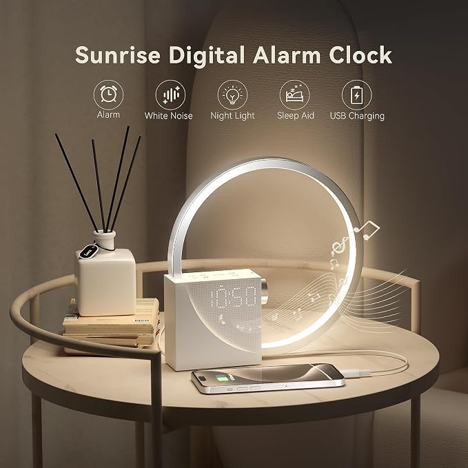 Vivilumens Sunrise Digital Alarm Clock, Sleep Aid Timer - Image 3