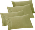 Elegant Comfort 4-PACK Solid Pillowcases 1500 Premium Hotel Quality Microfiber by ELEGANTCOMFORT