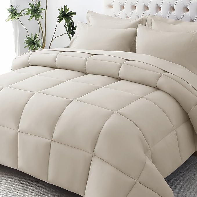 JOLLYVOGUE California King Comforter Set, Ultra-Soft Bed in a Bag Cal King Size by JOLLYVOGUE
